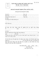 ĐƠN ĐỀ NGHỊ BỔ NHIỆM CÔNG CHỨNG VIÊN