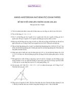 ĐỀ THI TUYỂN SINH LỚP 6 TRƯỜNG HÀ NỘI AMS NĂM 2011