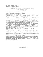 Đề Kiểm tra HOA HOC 11