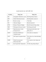 Ứng dụng viễn thám và GIS trong nghiên cứu thay đổi lớp phủ thực vật vùng đầu nguồn sông chu huyện thường xuân tỉnh thanh hoá 