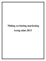 Những xu hướng marketing trong năm 2013 