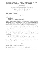 ĐỀ THI TUYỂN SINH VÀO TRƯỜNG TRUNG HỌC PHỔ THÔNG CHUYÊN 2012 Môn thi TOÁN