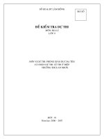 Đề trắc nghiệm dự thi