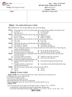 Đề kiểm tra HKII Hóa Học 9 - 2009