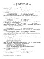 ĐỀ KT HKII. LÝ 11CB(THAM KHẢO)