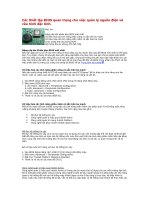 Các thiết lập BIOS quan trọng cho việc quản lý nguồn điện và cấu hình đặc tính 