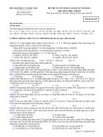 ĐỀ THI TUYỂN SINH CAO ĐẲNG NĂM 2011 Môn: HOÁ HỌC; Khối B mã đề 649 