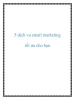 5 dịch vụ email marketing tối ưu cho bạn 