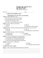 Bài thi Địa lý Lớp 5-Năm học:2008-2009