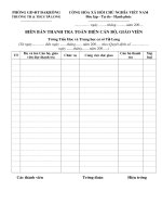 BIÊN BẢN THANH TRA