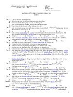 Đề kiểm tra 45 phút lớp 10