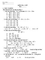 kiểm tra đại số 8 - mới