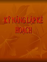 kỹ năng lập kế hoạch