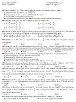 Đề và đáp án thi thử đại học đợt 4 năm 2008