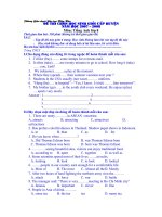 Chọn học sinh giỏi  Anh 8 Test 6