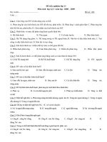 Đề thi kiểm tra chất lượng 8 tuần Học kỳ II