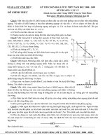 HSG Lý 12 tỉnh Vĩnh Phúc (08 -- 09) + Đáp án