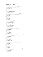 Đề luyện thi trình độ A tiếng Anh số 8