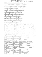 Đề kiểm tra (HK I - NC)