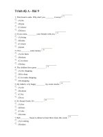 Đề luyện thi trình độ A tiếng Anh số 9