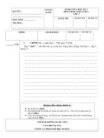 Đề KT GIỮA HỌC KỲ 2 TIẾNG VIỆT LỚP  3