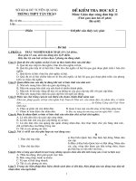 Đề kiểm tra học kì 2 năm học 2007 - 2008