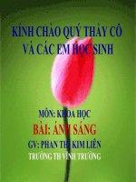 Giáo án hội giang cấp thành phố: Ánh sáng