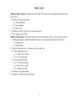 Kế hoạch phát triển sản xuất nông- lâm - thuỷ sản năm 2012