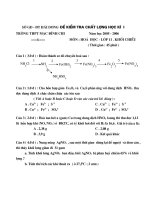 Đề thi của nhiều môn khối 11