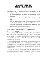 QUẢN TRỊ NHÂN SỰ TRONG DOANH NGHIỆP