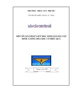 CHUYÊN ĐỀ  MÔN HÓA