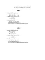 Đề kiểm tra đại số Chương IV ( cơ bản )