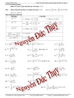 Các bài toán tích phân về đối biến số dạng 1