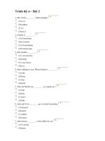 Đề luyện thi trình độ A tiếng Anh số 2