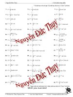 Các bài toán về tích phân từng phần