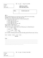 Đề kiểm tra hóa 8+9