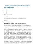 Ngân hàng thương mại và việc tổ chức thanh toán giữa các ngân hàng thương mạix 