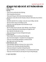 Chủ điểm : bé ở trường MN - Lớp Nhà trẻ