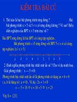 Tiết 61 - Bất phương trình bậc nhất một ẩn