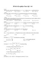 Đề thi trắc nghiệm Toán cấp 3 - 44