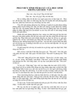 Phát huy tích cực HS trong giờ học ngữ văn