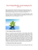 10 sáng kiến bảo vệ môi trường kỳ lạ