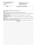 DE THI HOC KI I MON SINH HOC 8