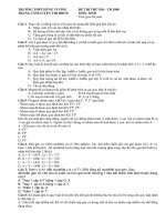 Thi thử ĐHCĐ Sinh 2009 (có đáp án)