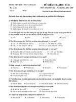 Kiểm tra sinh học 12