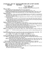 Đề thi vào 10 chuyên T.Bình