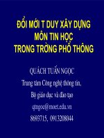 Đổi mới tư duy xây dựng chương trình tin học đại cương