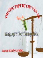 Bài tập : các qui tắc tính đạo hàm