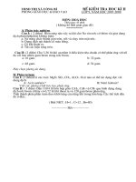 DE KIEM TRA HOC KI II MON HOA, LOP 9 N¡M HOC 2007-2008