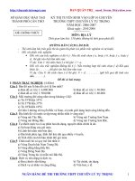 Tuyể sinh ĐỊa 10( 06-07) Cần Thơ